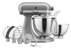 контура сребра KitchenAid Артисан серија 5 литара миксера са нагибном главом са премиум пакетом додатака апарати X6887
