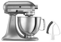 контура сребра KitchenAid Валуе Бундле Артисан серија од 5 литара са нагибном главом миксера са флексибилном ивицом апарати X68882