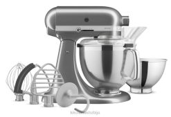 медаљон сребрни KitchenAid Артисан серија 5 литара миксера са нагибном главом са премиум пакетом додатака апарати X6889