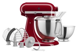царство црвено KitchenAid Артисан серија 5 литара миксера са нагибном главом са премиум пакетом додатака апарати X6883